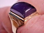 Genuine Amethyst Ring in 10K Yellow Gold