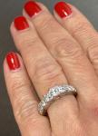 Vintage Three Stone Princess Diamond Engagement Ring