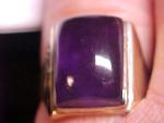 Genuine Amethyst Ring in 10K Yellow Gold