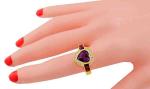 Amethyst and Diamond Ring in 14K Gold