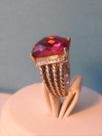 David Yurman Pink Tourmaline & Diamond Ring