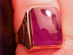 Genuine Amethyst Ring in 10K Yellow Gold
