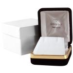 18K Rose Gold Ring with Diamonds and Sapphire