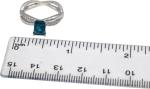 14k White Gold Jewelry Diamond and Topaz Ring 1.43CT Size 6