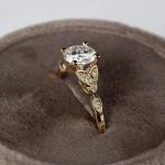 2Ct Round Cut Lab Created Diamond Women's Engagement Ring 14K Yellow Gold Finish