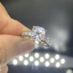 3ct Cushion & Princess Cut Engagement Ring in White Gold