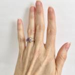 Vintage Purple Amethyst Gemstone Diamond Ring 10K Yellow Gold, 2.65 Grams