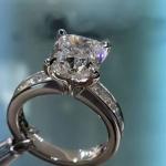 3ct Cushion & Princess Cut Engagement Ring in White Gold