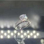 3ct Cushion & Princess Cut Engagement Ring in White Gold