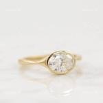 14K Yellow Gold Lab Grown Diamond Statement Ring