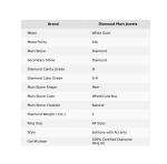 Natural Diamond 10K White Gold Wedding Solitaire with Accents Boho Ring Jewelry