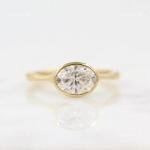 14K Yellow Gold Lab Grown Diamond Statement Ring