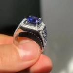5 ct Created Round Cut Sapphire & Diamond Unisex Engagement Ring 14K Gold Plated