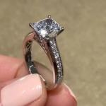 3 ctw Created Emerald & Round Cut Diamond Engagement Ring 14K White Gold Plated