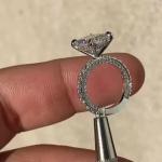 5 ctw Created Radiant & Round Cut Diamond Engagement Ring 14K White Gold Plated