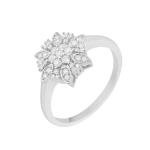 2Ct Round Cut Lab-Created Diamond Women's Engagement Ring 14K White Gold Finish