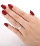 Natural Diamond New Prong Solitaire with Accents Ring Jewelry 14K White Gold