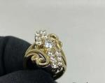 2Ct Round Cut Lab Created Diamond Cluster Engagement Ring 14k Yellow Gold Plated