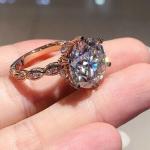 3Ct Round Lab-Created Diamond Women's Wedding Ring 14K Rose Gold Plated