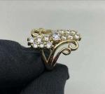 2Ct Round Cut Lab Created Diamond Cluster Engagement Ring 14k Yellow Gold Plated