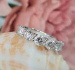2 CTW Round Lab Created Diamond 14k White Gold Plated 925 Band Engagement Ring