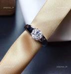 14K Solid White Gold April Lab Grown Diamond Solitaire Mother's Day Ring Jewelry