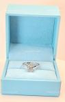 Diamond 14K Solid White Gold Determined Lady Engagement Solitaire Ring Jewelry