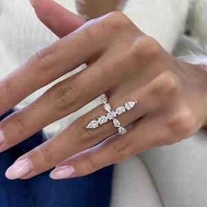 3CT Oval Cut Lab Created Diamond Women's Wedding Ring 14k White Gold Finish