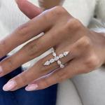 3CT Oval Cut Lab Created Diamond Women's Wedding Ring 14k White Gold Finish