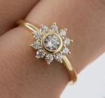 2Ct Round Cut Lab Created Diamond Women's Engagement Ring 14K Yellow Gold Finish