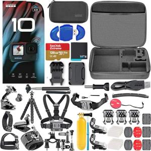 GoPro HERO10 Black Action Camera Bundle with Memory Card