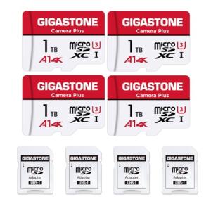 GIGASTONE 1TB Micro SD Card 4-Pack for Action Cameras