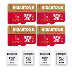 GIGASTONE 1TB Micro SD Card 4-Pack for 4K