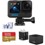GoPro HERO12 Black Bundle: Waterproof Camera Plus Batteries
