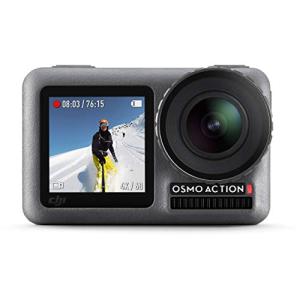 DJI OSMO Action Cam Digital Camera with 2 Displays 36FT/11M Waterproof 4K HDR-Video 12MP 145° Angle Black with Extra Battery