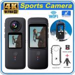 4K Waterproof Action Camera with Dual Screen Kit