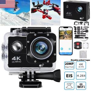 4K Waterproof Action Camera with Wifi Remote