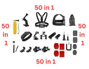 GoPro HERO 8 Black Action Camera Accessories Go Pro Hero12, 11, 10, 9 (50 in 1)