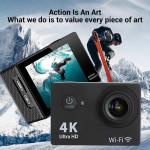 4K Waterproof Action Camera with Wifi Remote