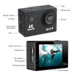 4K Waterproof Action Camera with FHD 1080P