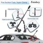 360 Camera Suction Cup Car Mount Kit for Insta360 X4/X3/Ace Pro/Go 3 & Gopro Max