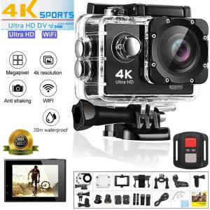 4K Waterproof Action Camera with WiFi Remote