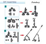 360 Camera Suction Cup Car Mount Kit for Insta360 X4/X3/Ace Pro/Go 3 & Gopro Max