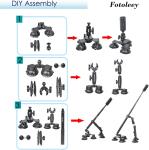 360 Camera Suction Cup Mount Kit for Insta360 X4/X3/Ace Pro/Go 3 & Gopro Max/Her