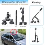 360 Camera Suction Cup Car Mount Kit for Insta360 X4/X3/Ace Pro/Go 3 & Gopro Max