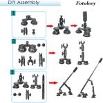 Fotoleey 360 Camera Suction Cup Car Mount Kit for Insta360 X4/X5 /X3/Ace Pro/Go