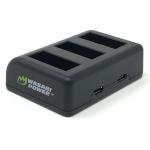 Wasabi Power Triple USB Battery Charger for GoPro MAX, ACDBD-001, ACBAT-001