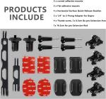 Flexible Adhesive Mount with Go Pro Extension Arm for Insta 360 X4 X3 X2 X RS R,