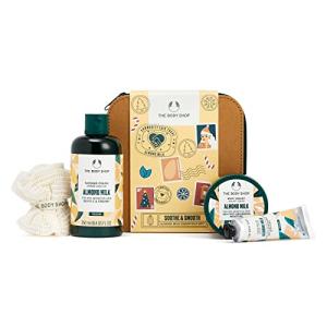 The Body Shop Soothe & Smooth Almond Milk Essentials Gift Set – Hydrating & Moisturizing Vegan Skincare Treats for Dry and Sensitive Skin – 4 Items