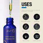 PurO3 Beauty Oil – Vegan Hydrating Face Oil with Activated Oxygen – Natural Skin Care for Radiant and Smooth Skin, 30 ml